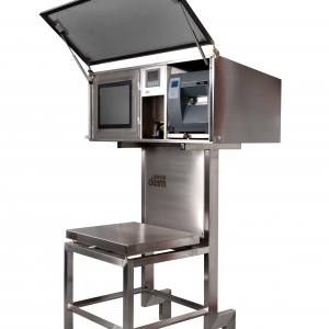 weighing and labelling machine for food industry