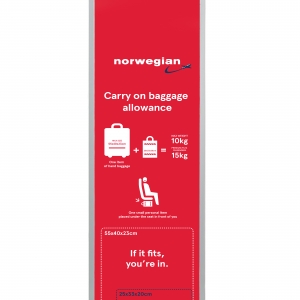 norwegian airlines checked baggage size